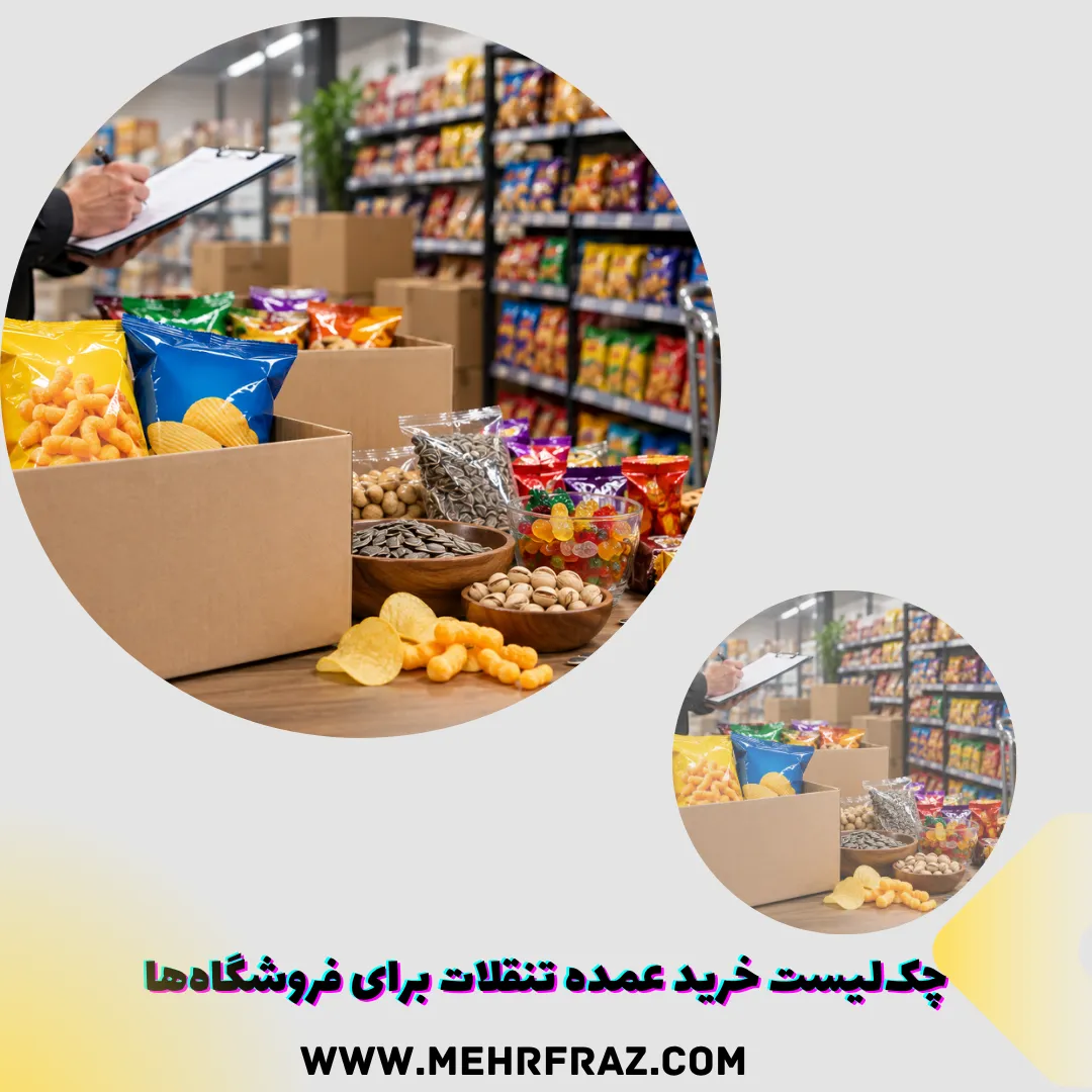 چک‌لیست خرید عمده تنقلات برای فروشگاه‌ها